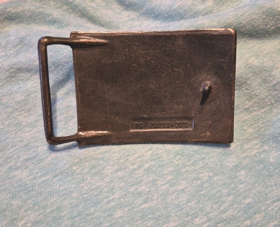 Vintage Henry Ford Detroit Belt Buckle w Model T Record Year Business & Pleasure