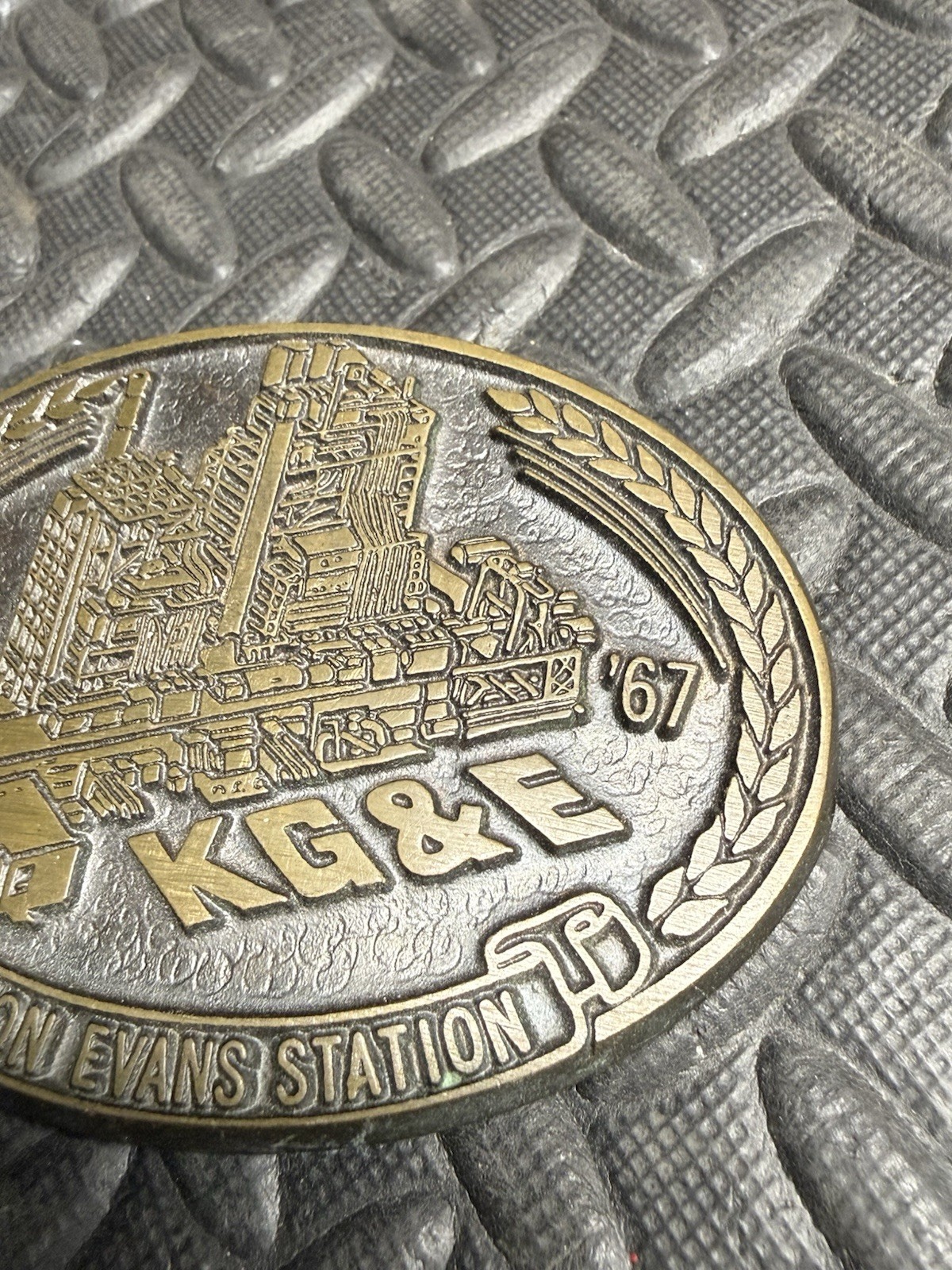Vtg Kansas Gas & Electric Co. 1961-‘67 Gordon Evans Station Utility Belt Buckle!