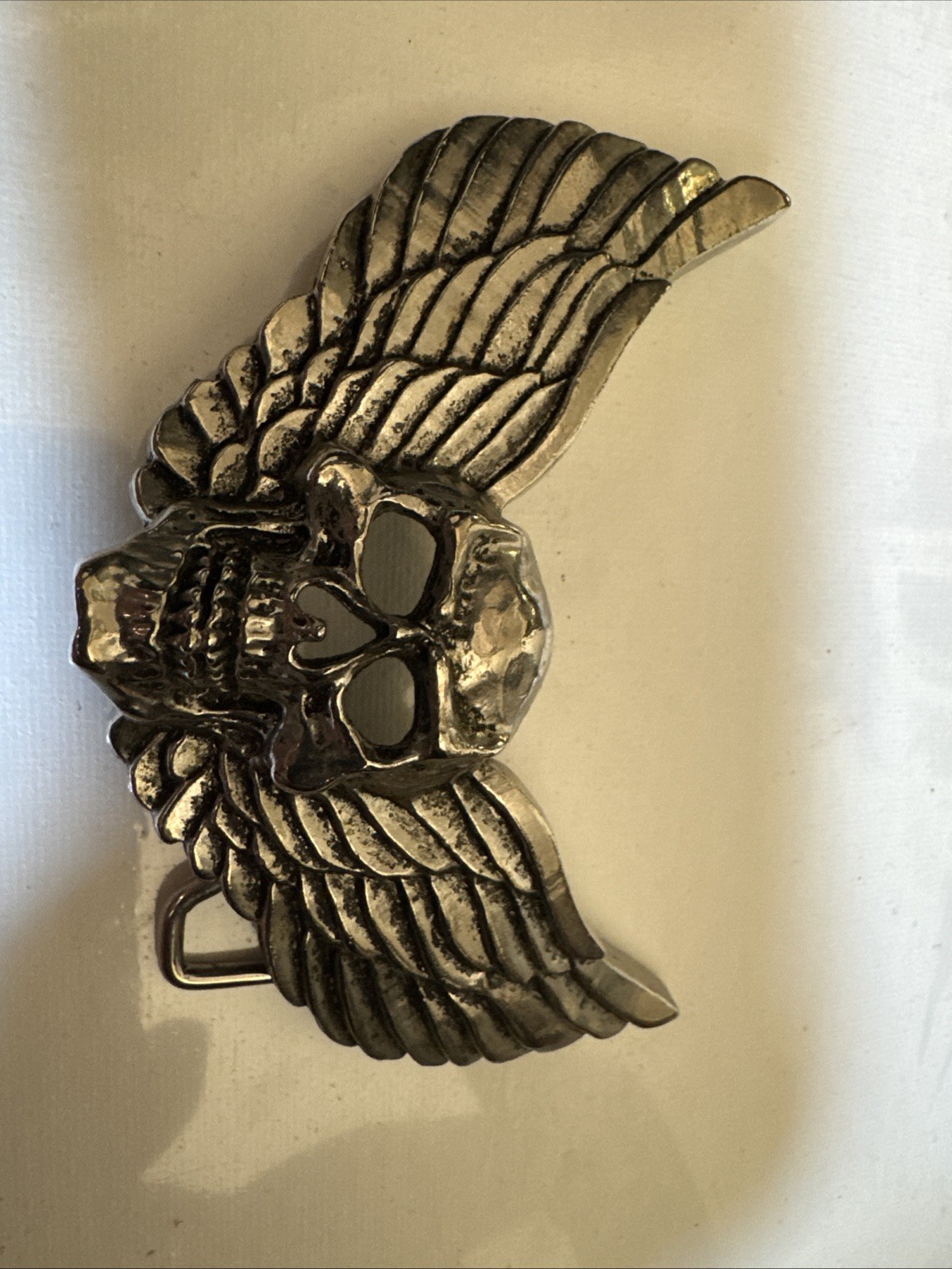ROCK REBEL BELT BUCKLE Wings DESIGN WITH SKULL