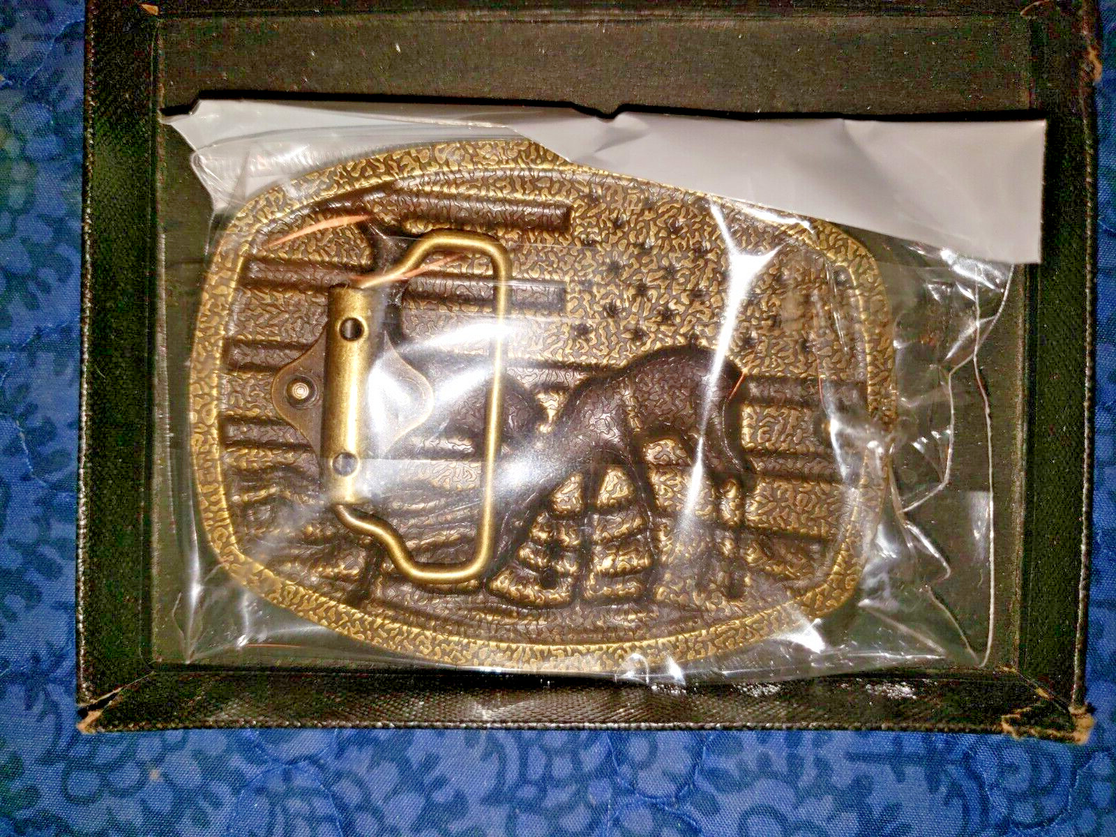 U.S.A. American Flag Deer Metal Western Cowboy Belt Buckle