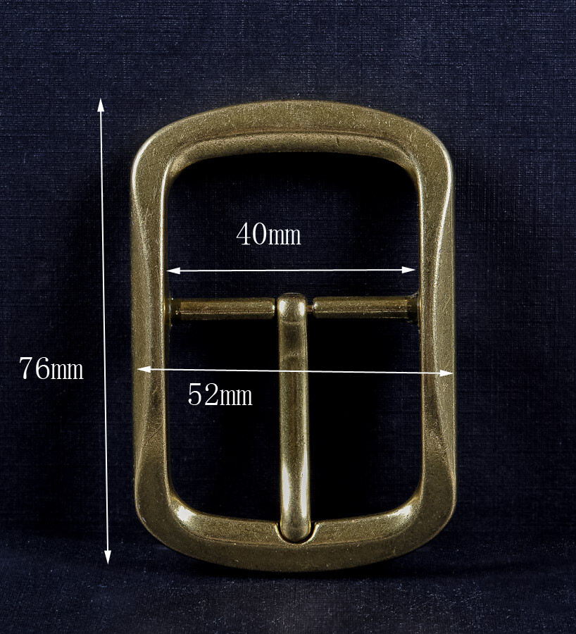 Antique Brass Classic Pin Buckle for Leather Belt Replacement Fit 40mm Strap