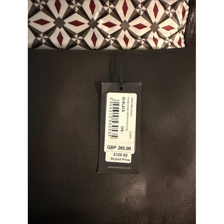 Ted Baker Black Leather Buckle Briefcase