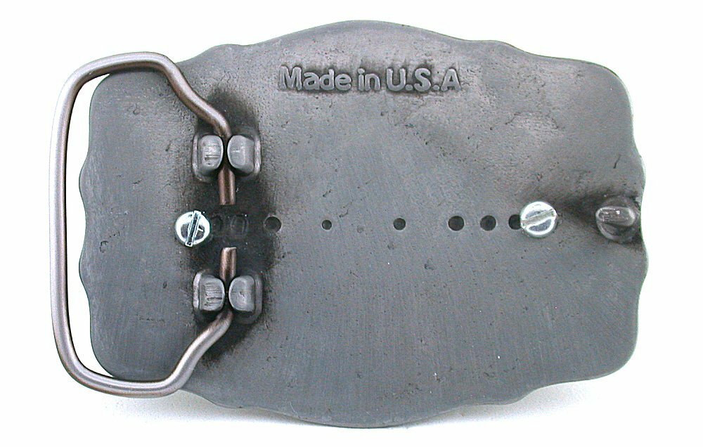 Pewter Silver Color Southwest Western REAL 1921 Morgan Silver Dollar Belt Buckle