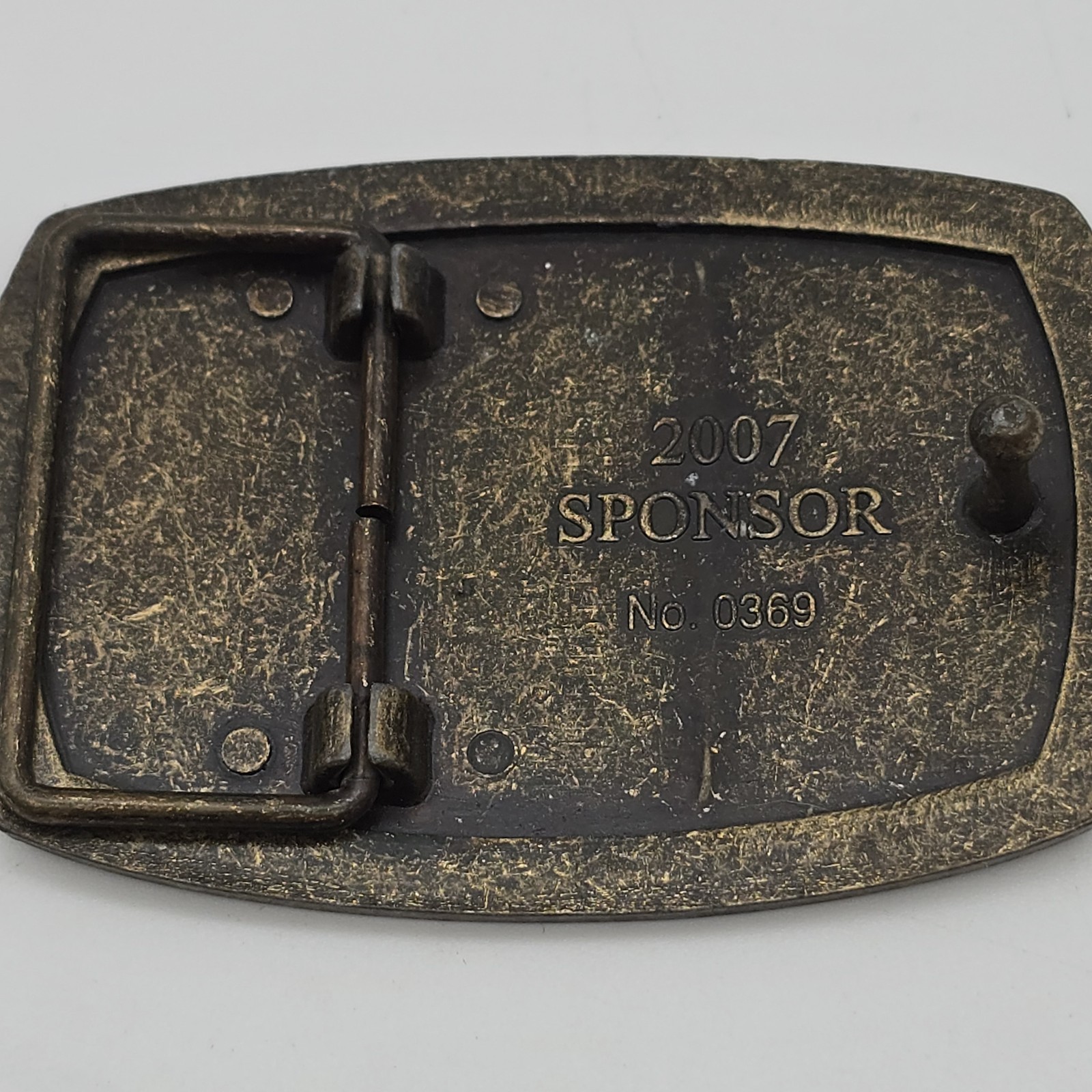 AMERICAN VETERANS 2007 DISABLED FOR LIFE MEMORIAL BRASS BELT BUCKLE #0369