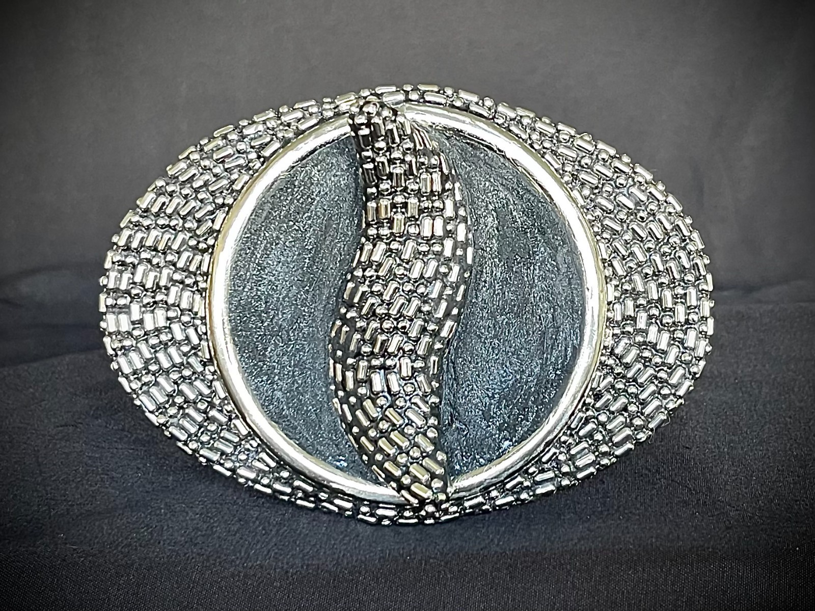 “Alien Excavation” OOAK Belt Buckle 4.5” Sculptural Textured Darren McNeese