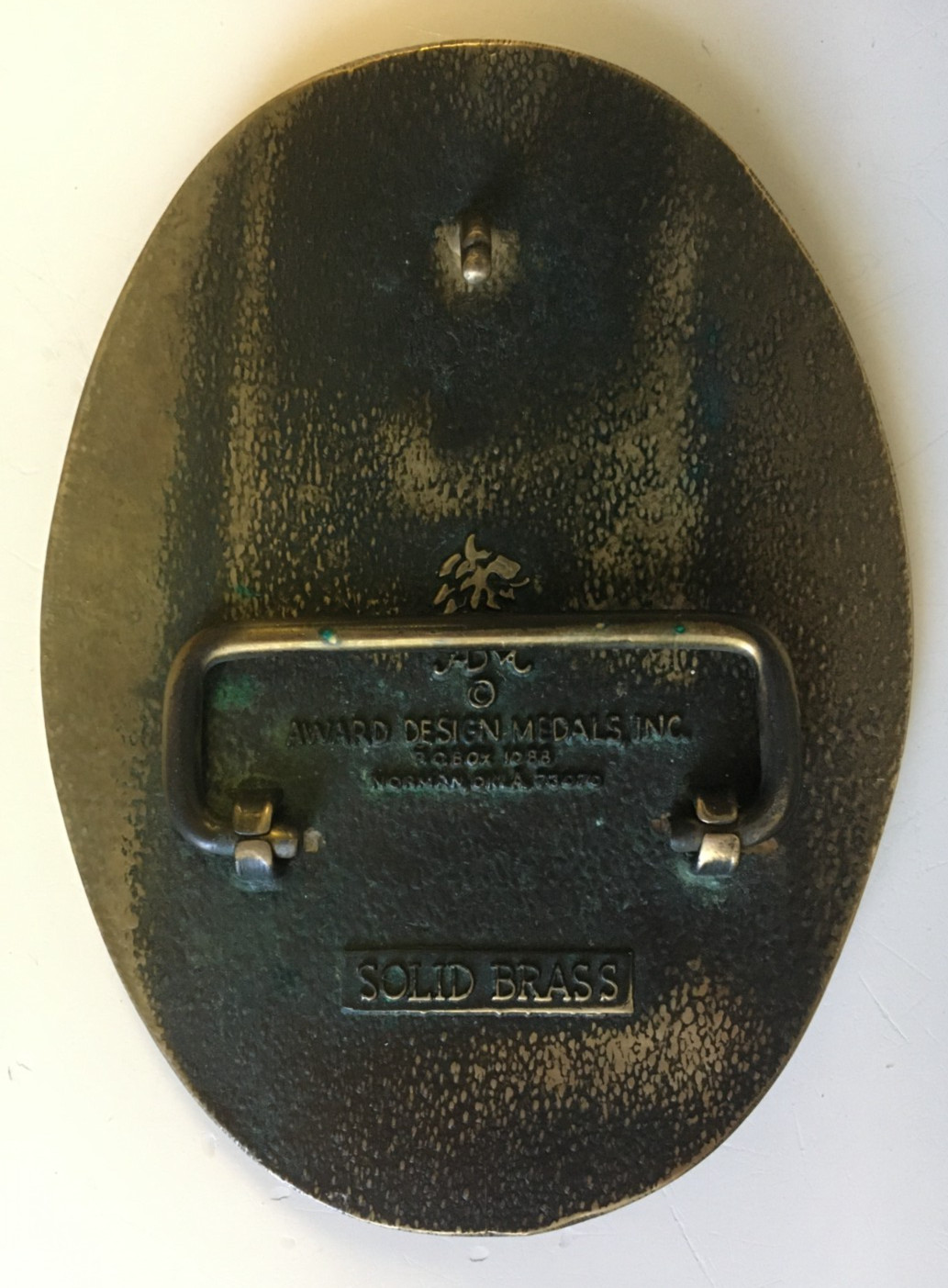 Vintage ADM Solid Brass Masonic Shriner Belt Buckle Award Design USA made