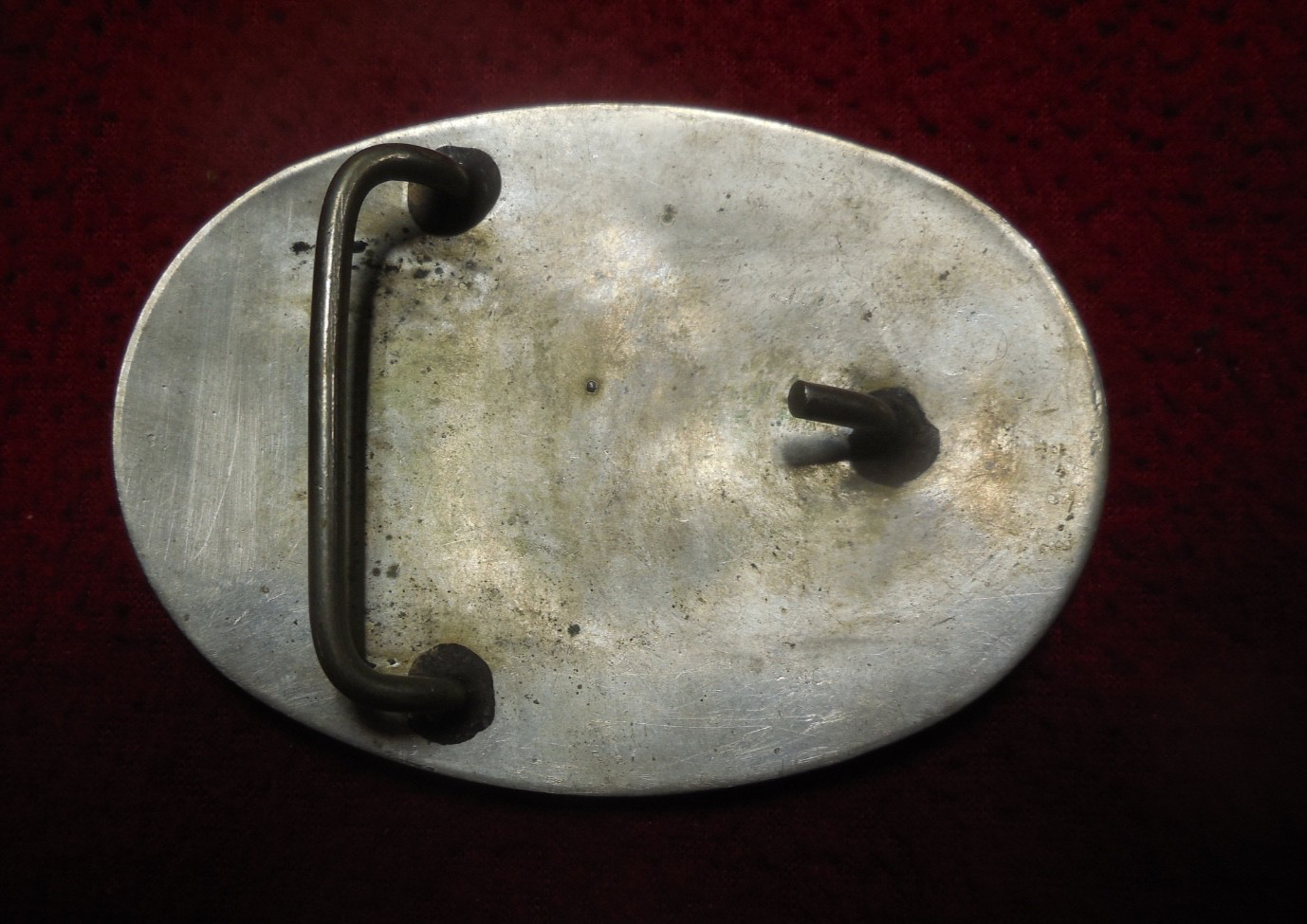 Vintage German silver & enamel 1970`s Peterbilt western theme belt buckle 359