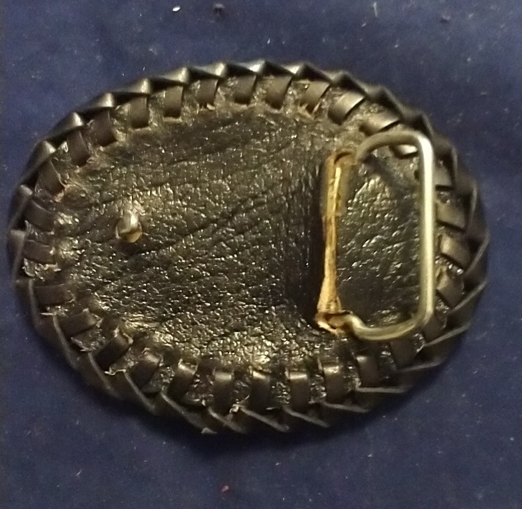 Real Corba Snakeskin Hand laced Belt Buckle made in USA