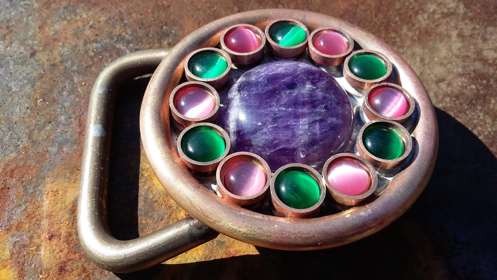 Atlantis Gemstone belt buckle -Handmade- RT ARTISAN WORKS