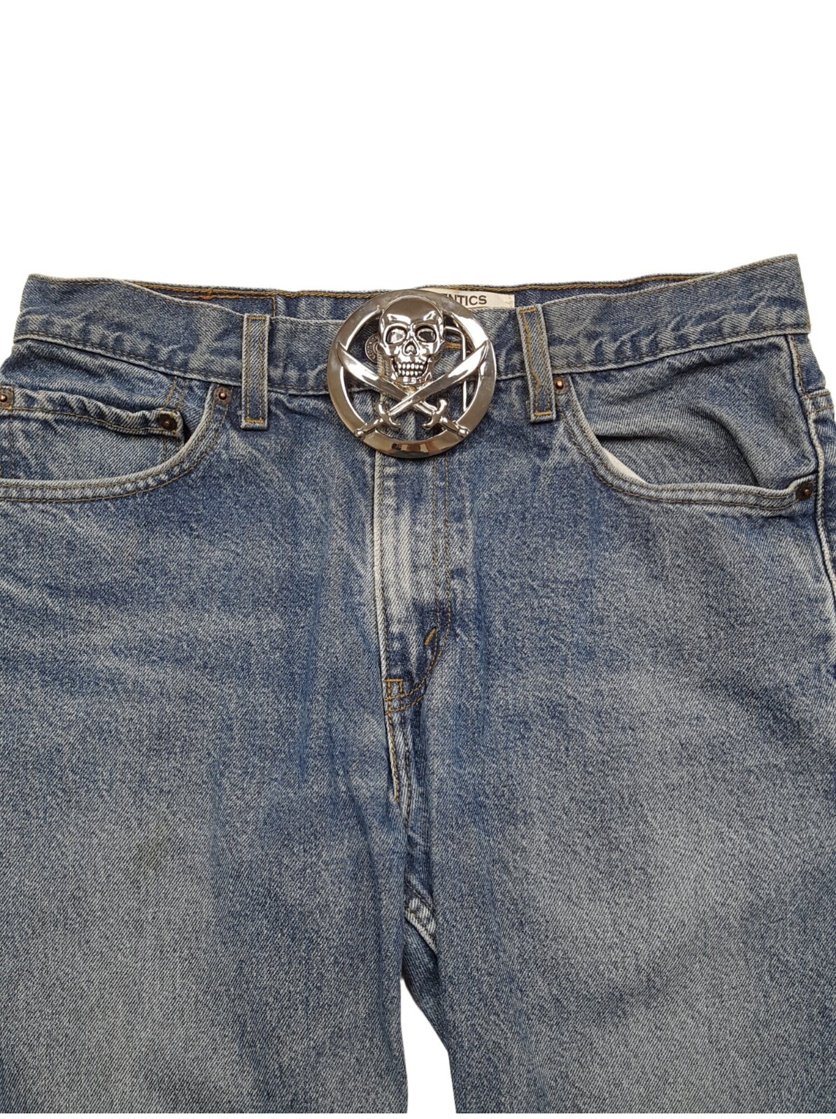 Auction of a Silver Pirate Skull Belt Buckle