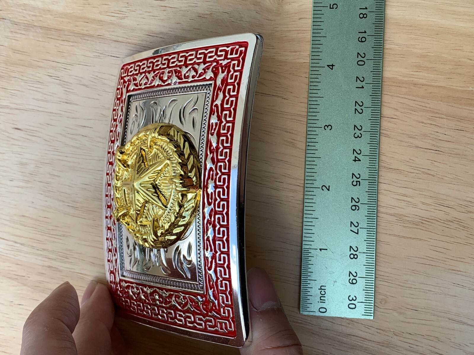 Western Buckle Silver Gold Red Texas Lone Star Cowboy Fit 2 » Hebillas Vaqueras