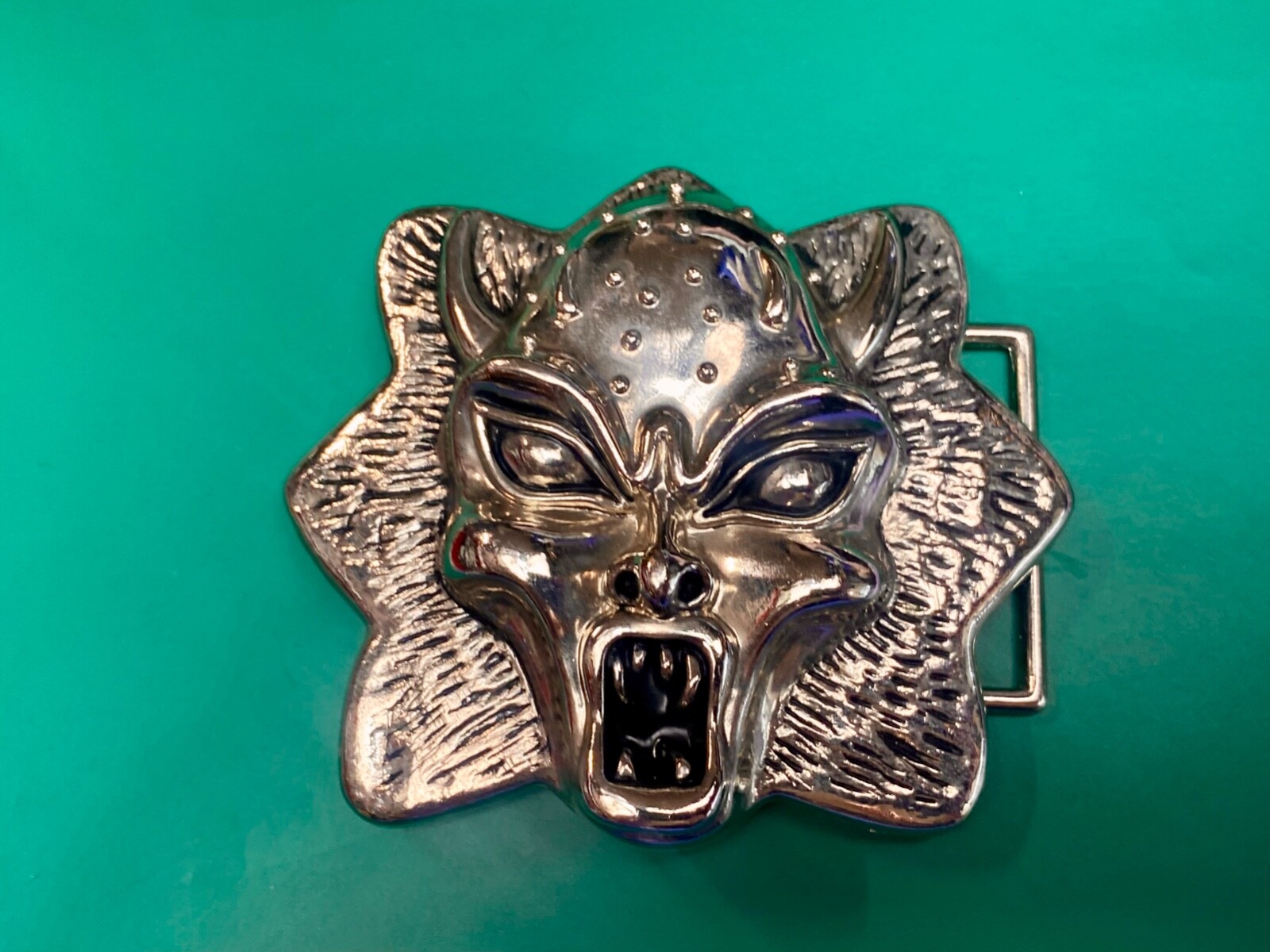 Cutout Silver Color Monster Head A138 Classico Italia Belt Buckle