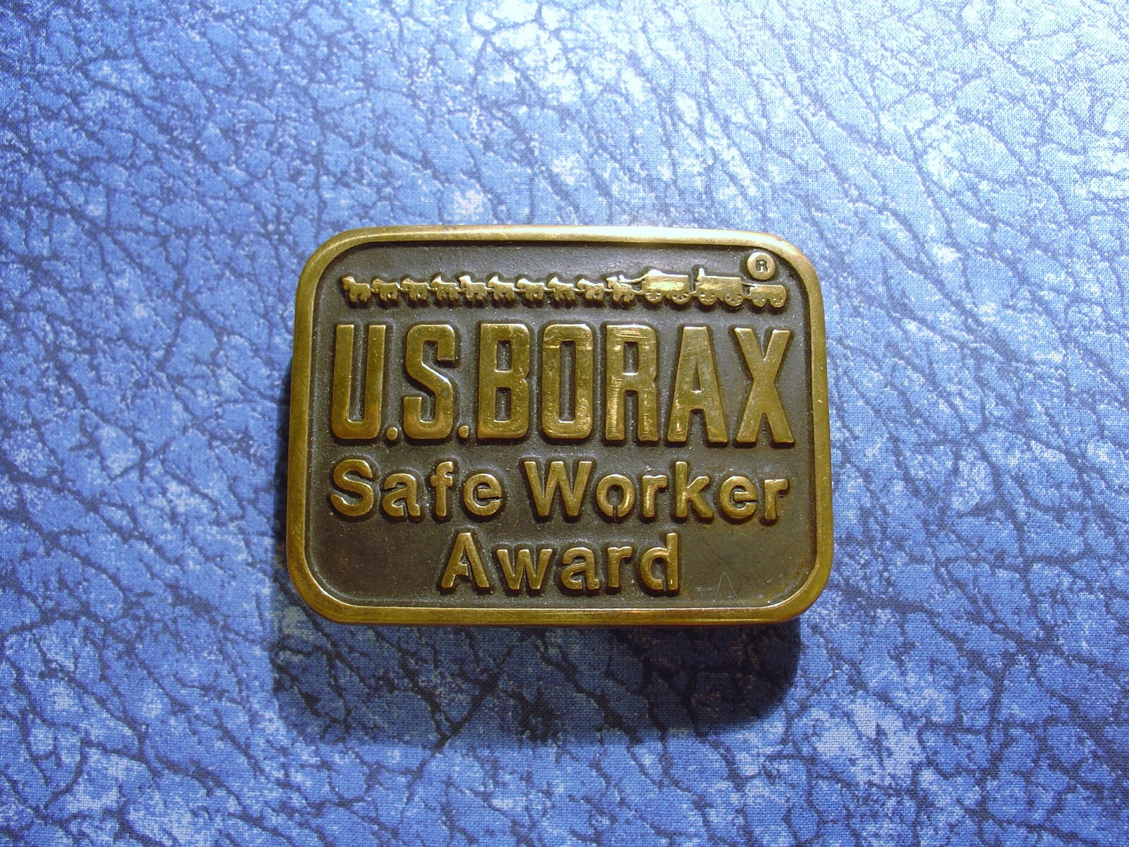 US Borax Safe Worker Award 20 Mule Team Belt Buckle