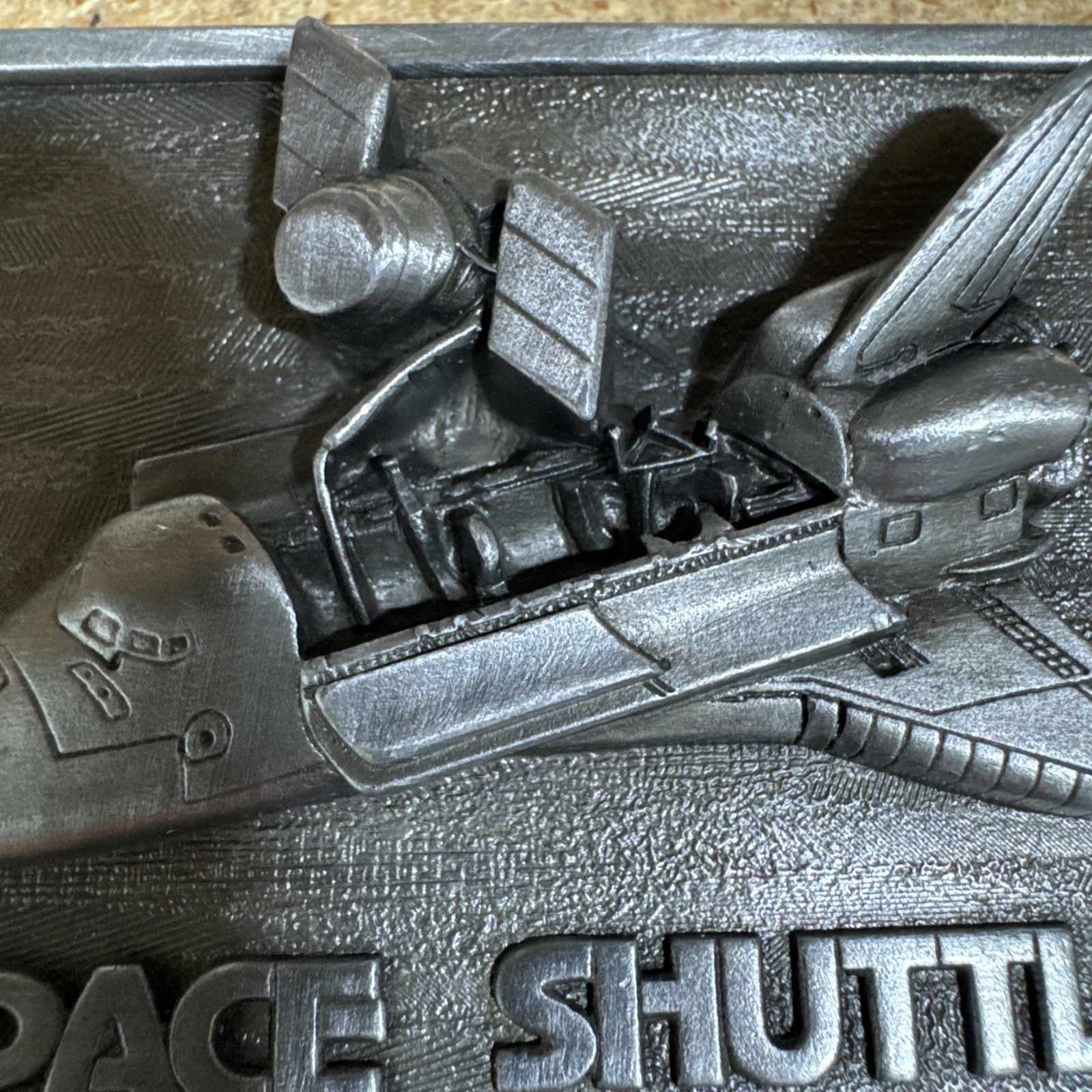 1980 belt buckle NASA Space Shuttle 3.25&Prime; long great condition unused