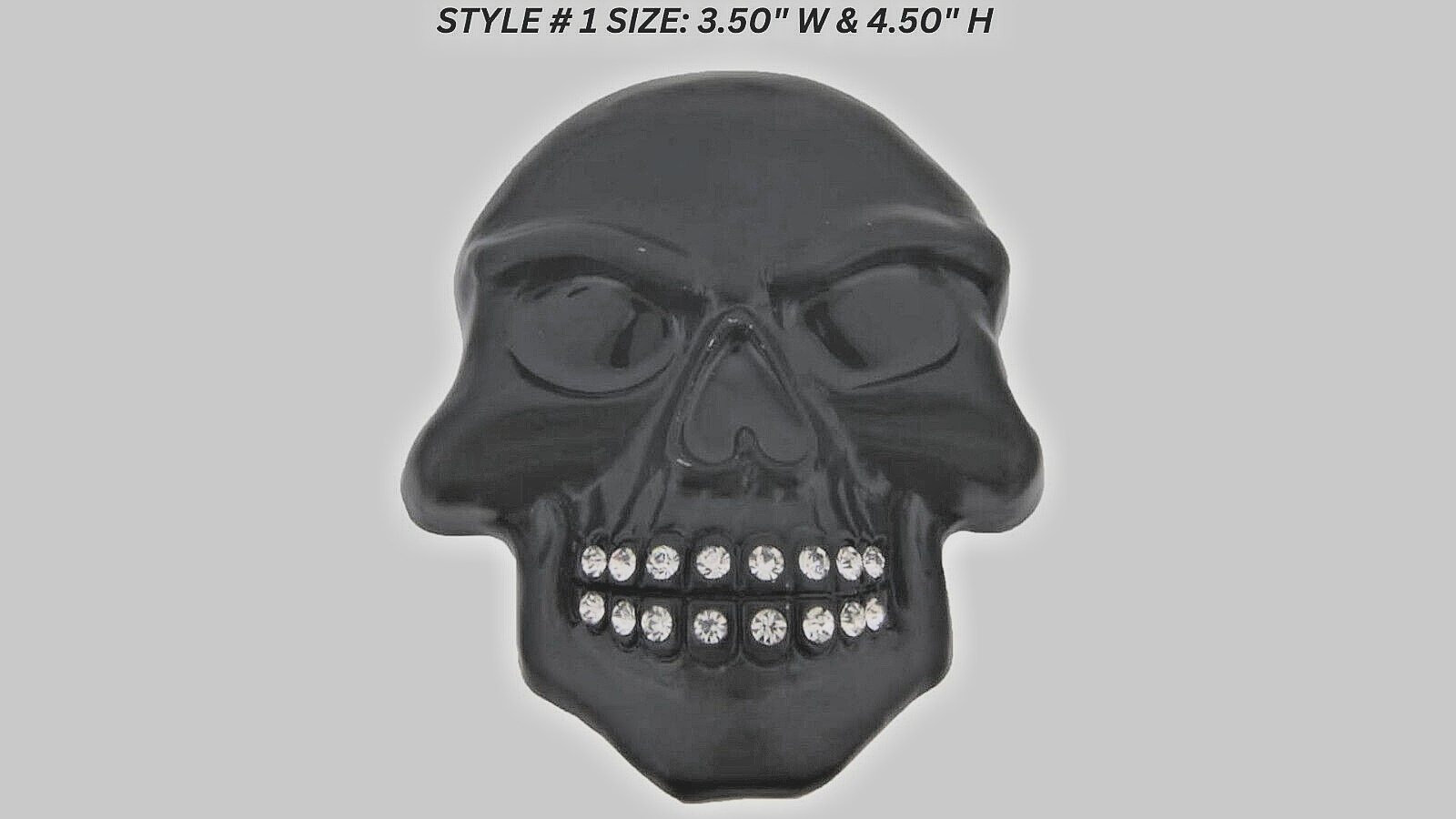 Skull Belt Buckles Grill Black Metal Emblem Bling Iced Style New Men Women Goth