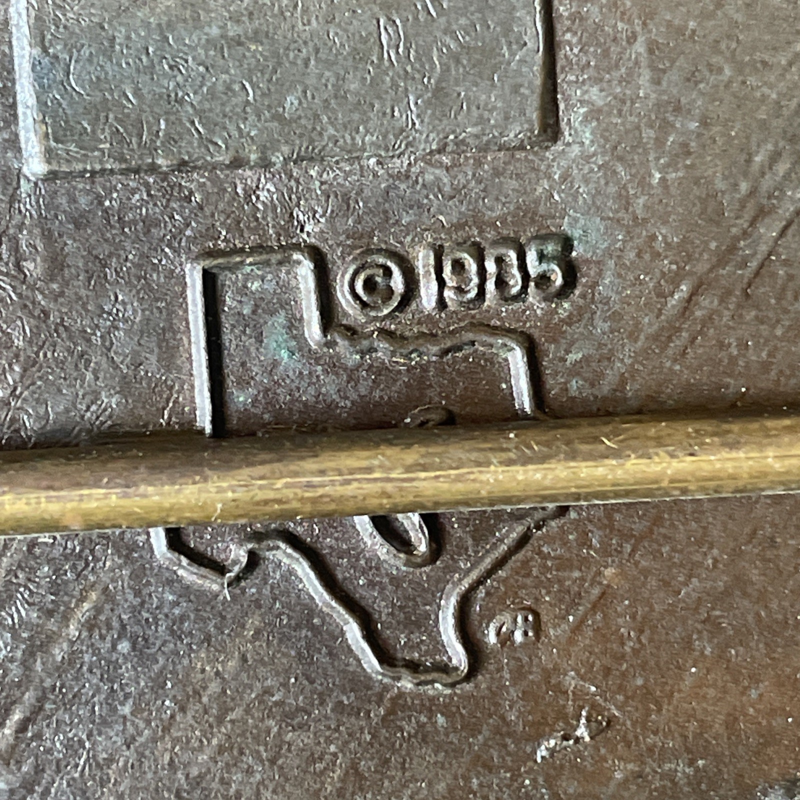 Vtg NRA Solid Brass LIFE MEMBER Belt Buckle Collectors USA Norman Foundry 1985