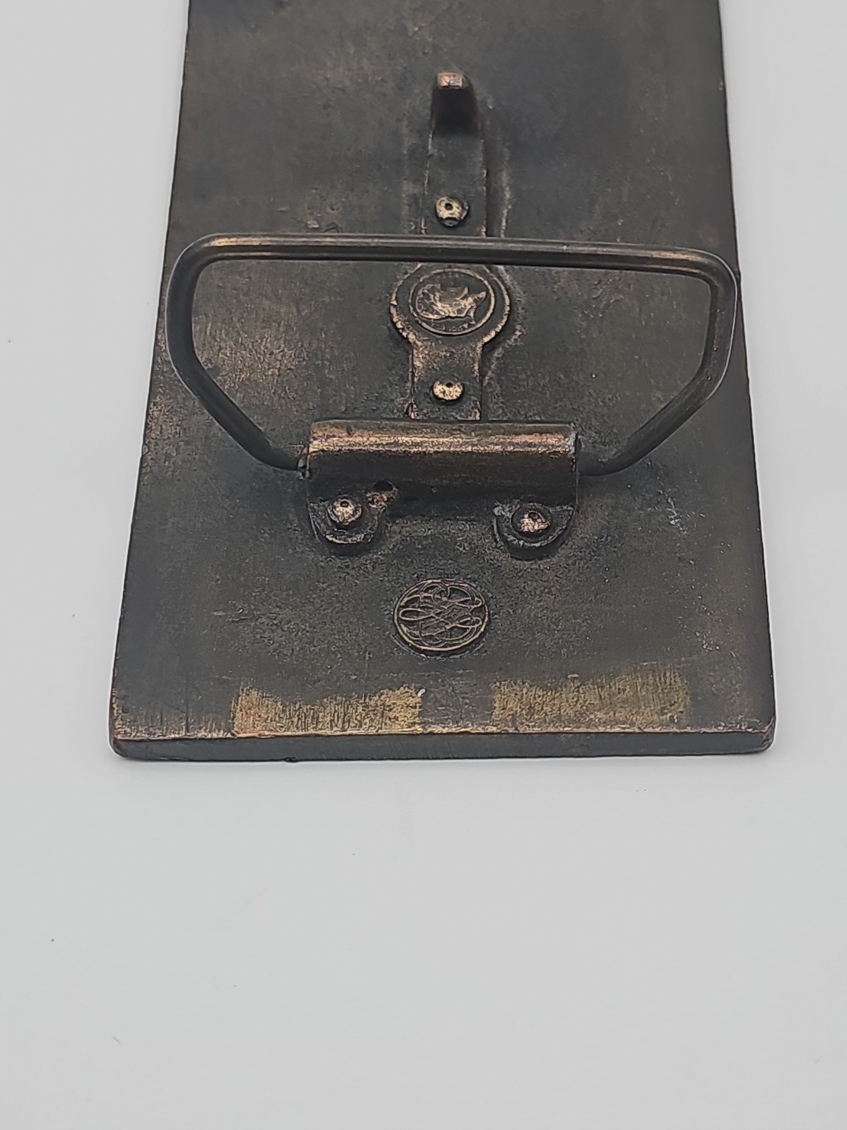 Vintage COLT REVOLVERS Belt Buckle SOLID BRASS Heavy BRONZE Western GUNS