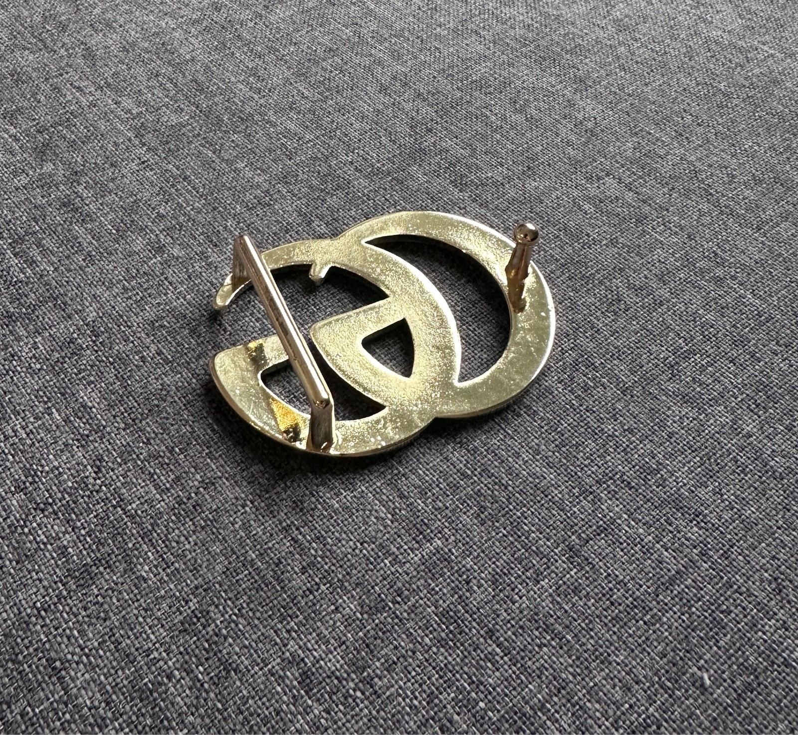 Vintage Gold G Logo Monogram Reversible Golden Belt Buckle 4cm 1.5&Prime; Designer