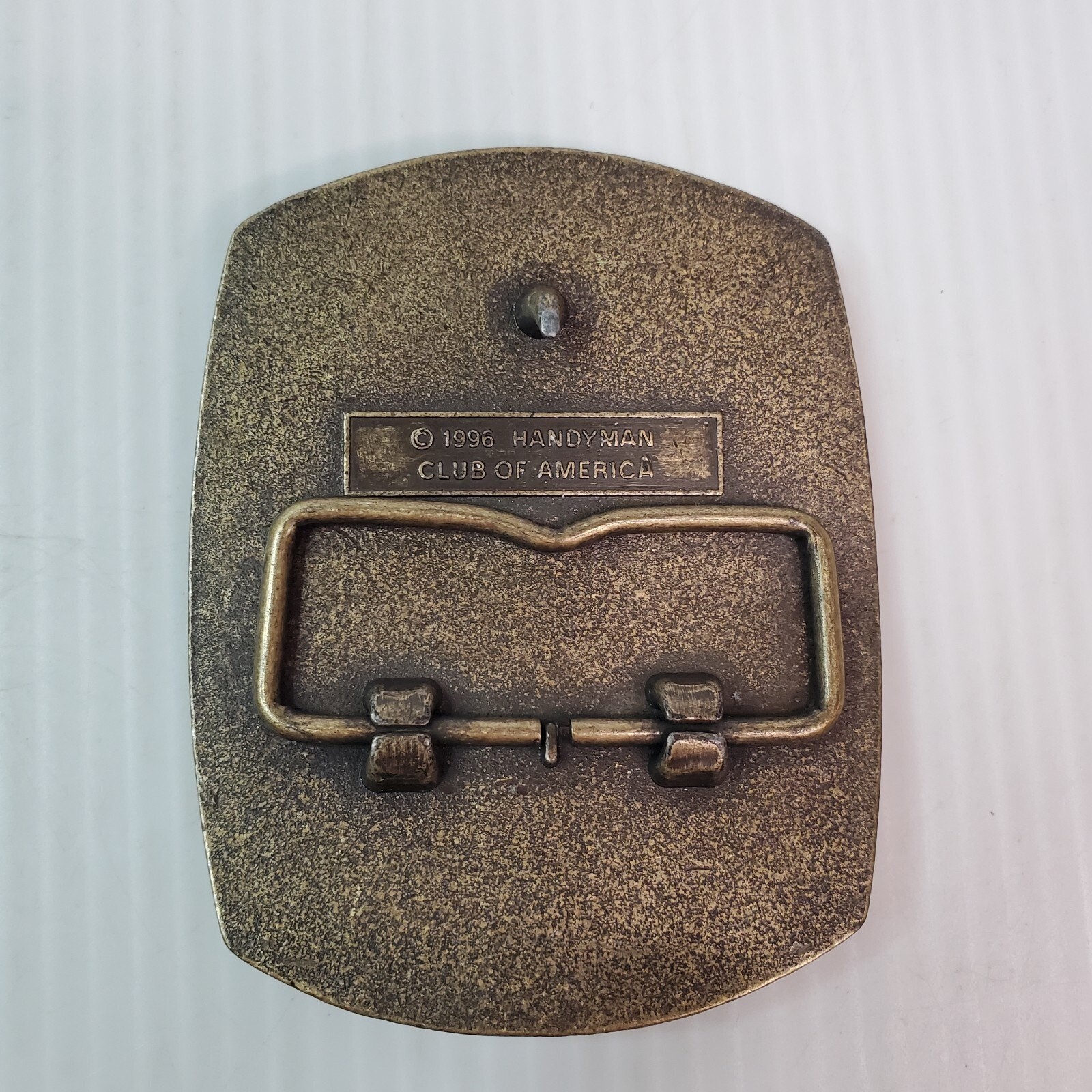 1996 Belt Buckle Handyman Club Of America Life Member Hammer Vintage