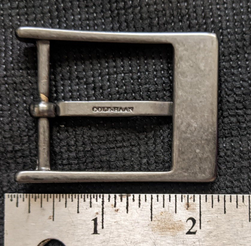 GENUINE COLE HAAN MENs REPLACEMENT BELT BUCKLE METAL SOLID BRUSHED GUNMETAL GRAY