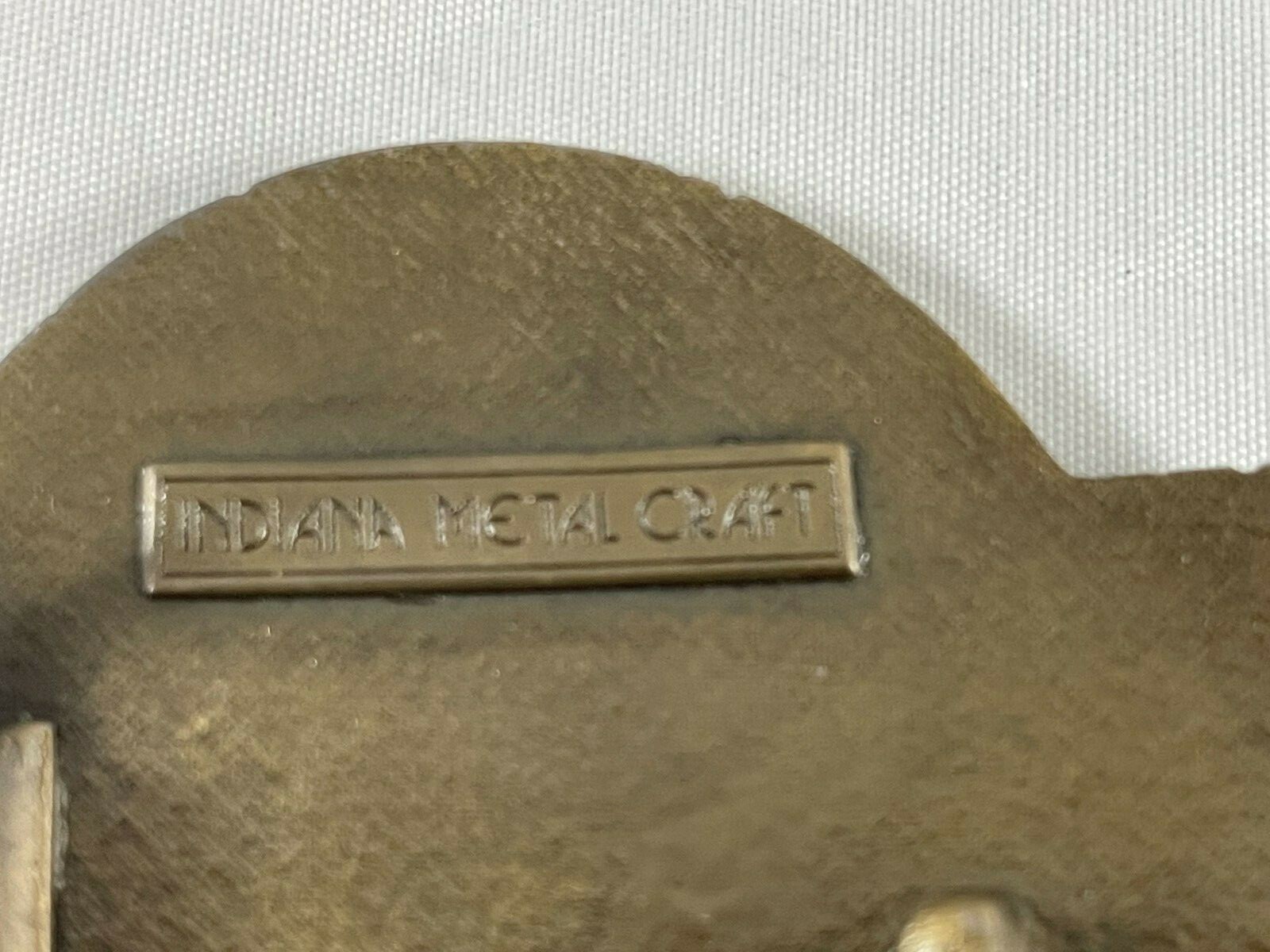 Benchmark Sour Mash Premium Bourbon Vintage 1970 Belt Buckle Indiana Metal Craft