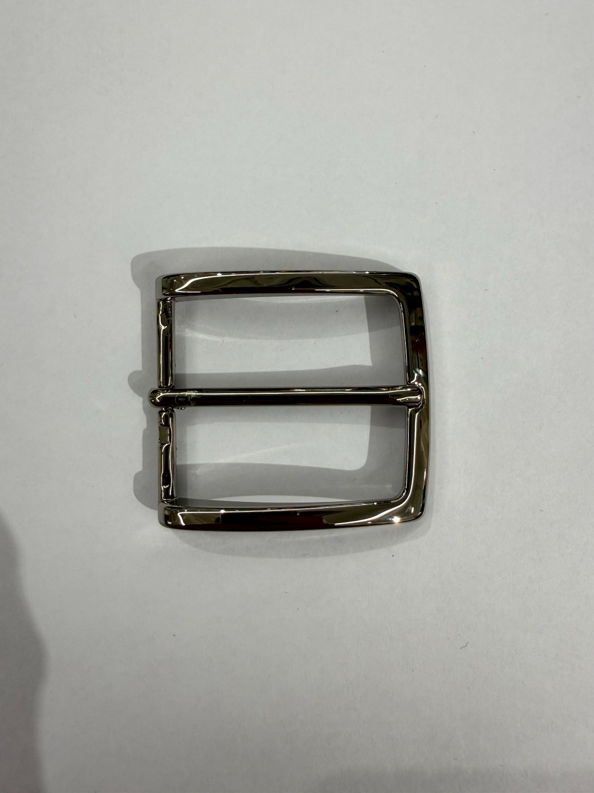 Solid Brass Polished Nickel Belt Buckle Made in Italy Fits 1.57&Prime; Belt Strap