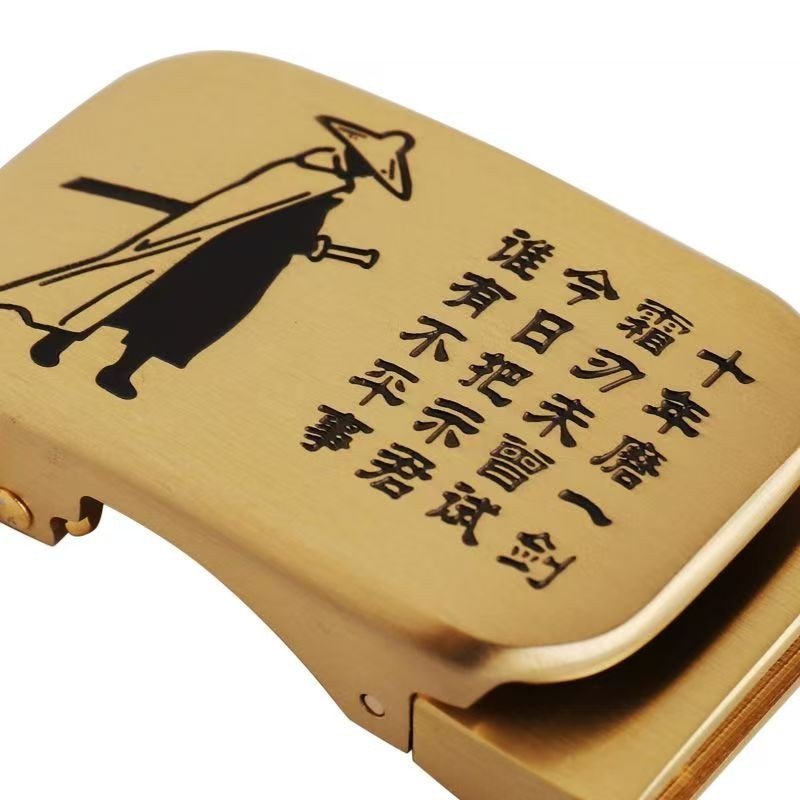 Men&rsquo;s automatic buckle belt buckle head pure copper men&rsquo;s belt head 3.5cm