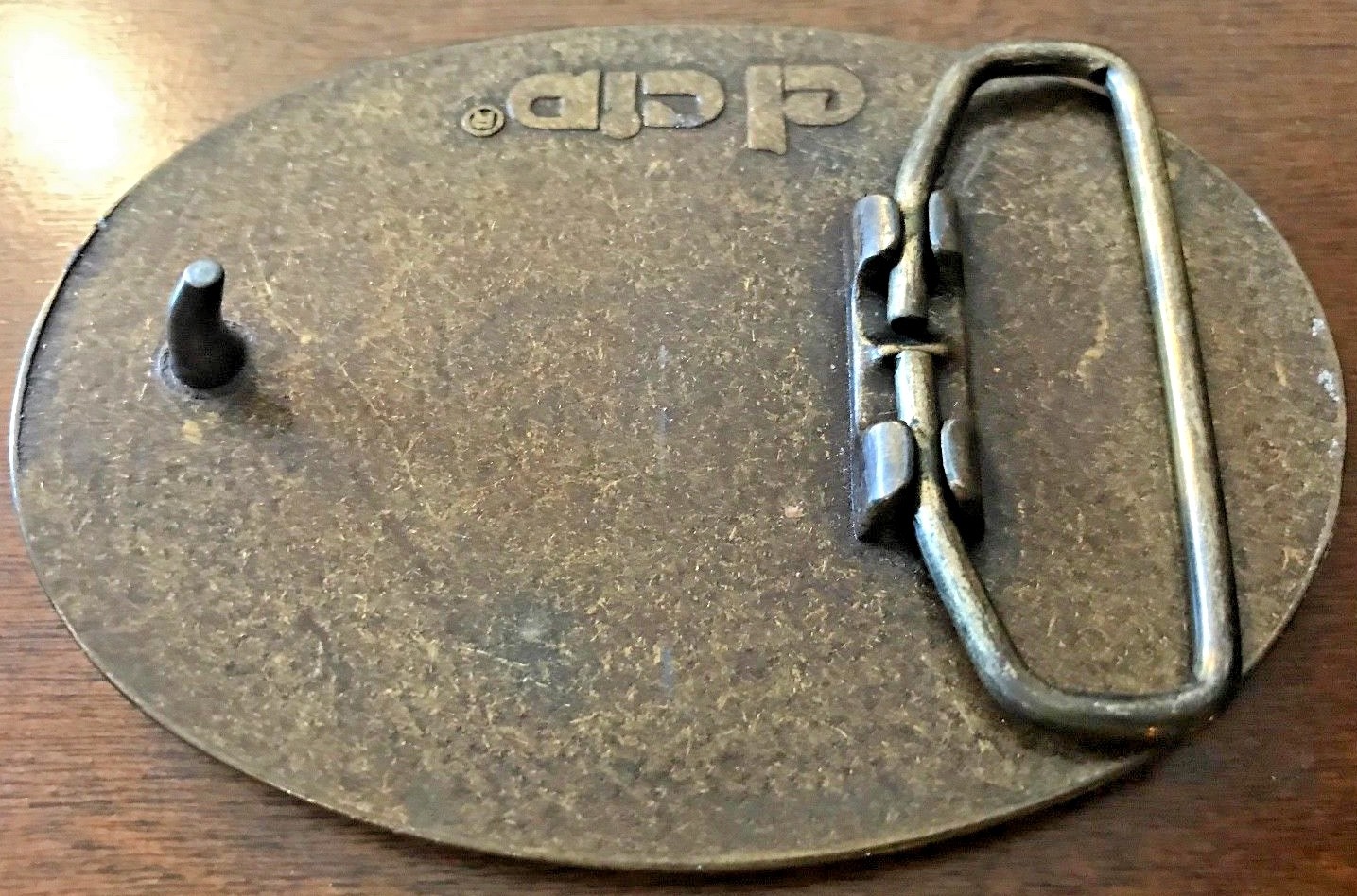 Vintage El Cid – Boeing Totem Logo in Leather and Brass Belt Buckle – Nice!!!
