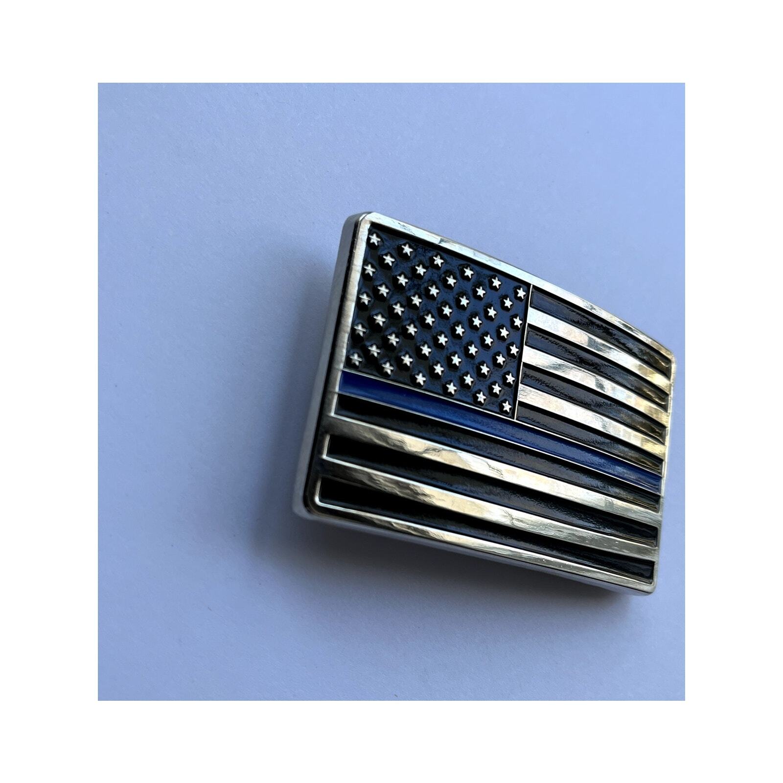 Thin Blue Line Law Enforcement Belt Buckle