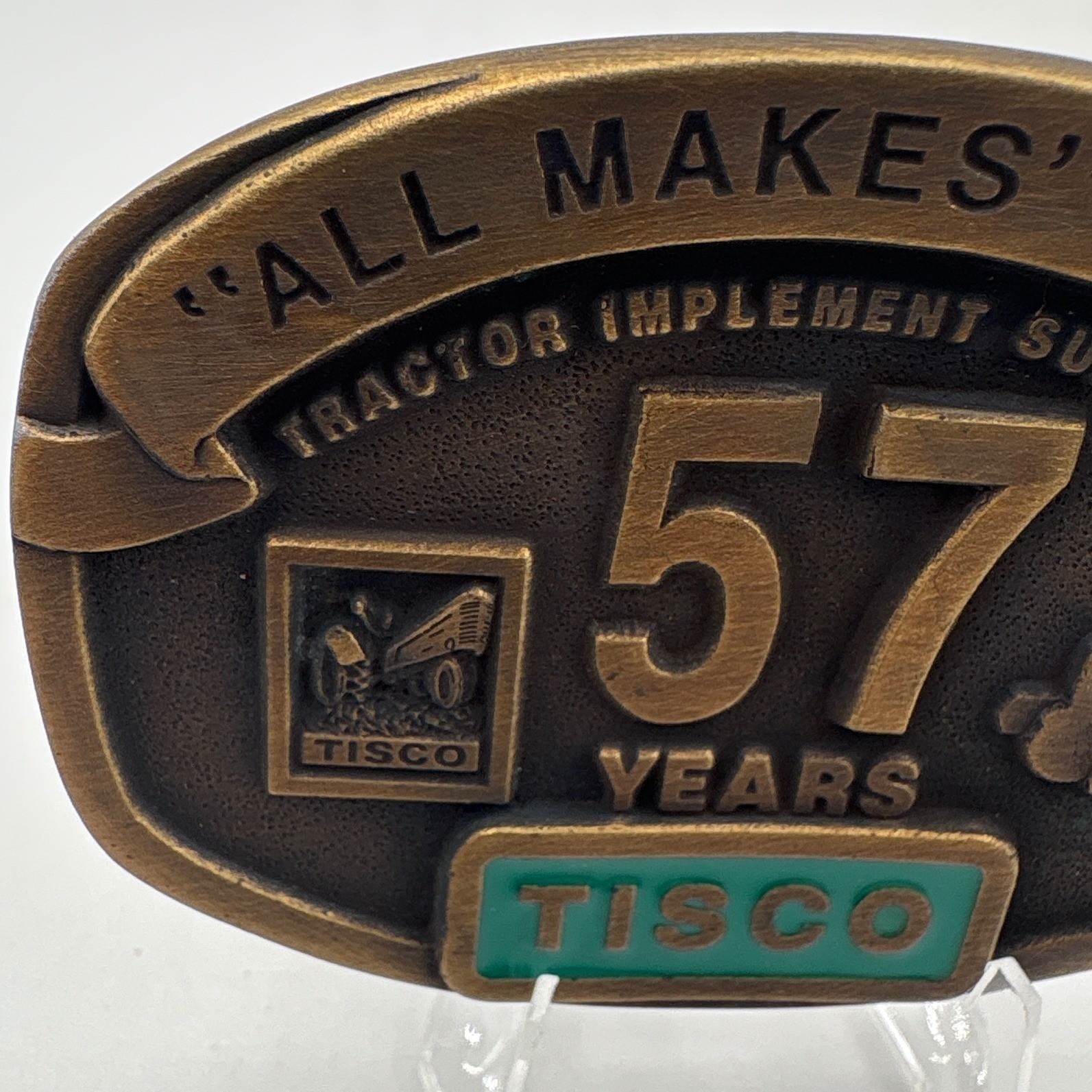 TISCO 57 Years Belt Buckle Series V Limited Edition #779 Vintage Farming
