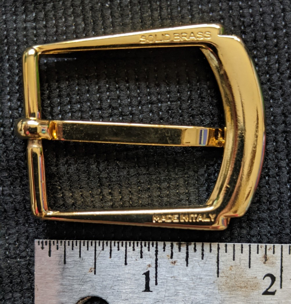 GENUINE COLE HAAN ITALY MENs REPLACEMENT BELT BUCKLE METAL SOLID BRASS GOLD TONE