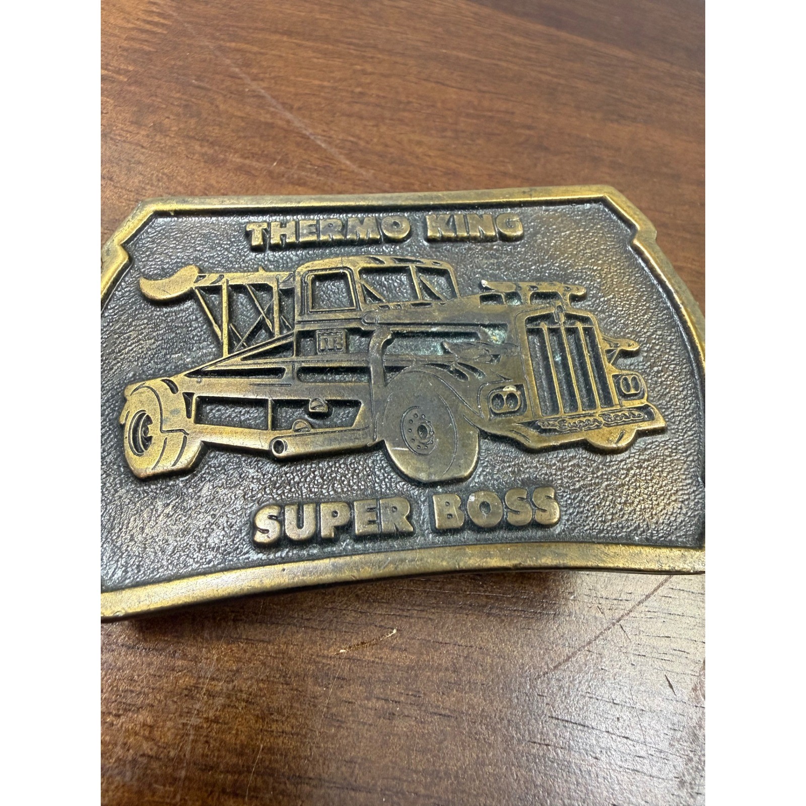 Vintage Thermo King Super Boss Tyrone Malone Kenworth Belt Buckle Indiana Metal