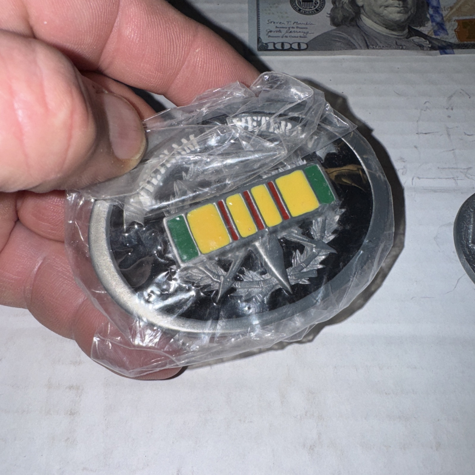 Vintage New Vietnam Veteran Belt Buckle Great American Buckle Co. 1996 Free Ship