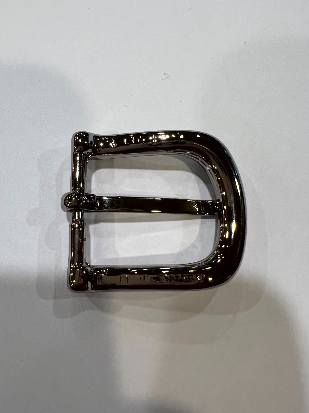 Solid Brass Nickel Belt Buckle Made in Italy Fits 1&Prime; Belt Strap