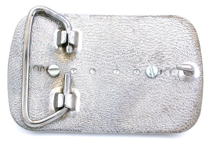 Silver Color Rectangle Natural Golden Tigereye Cab Cabochon Belt Buckle EPBB158