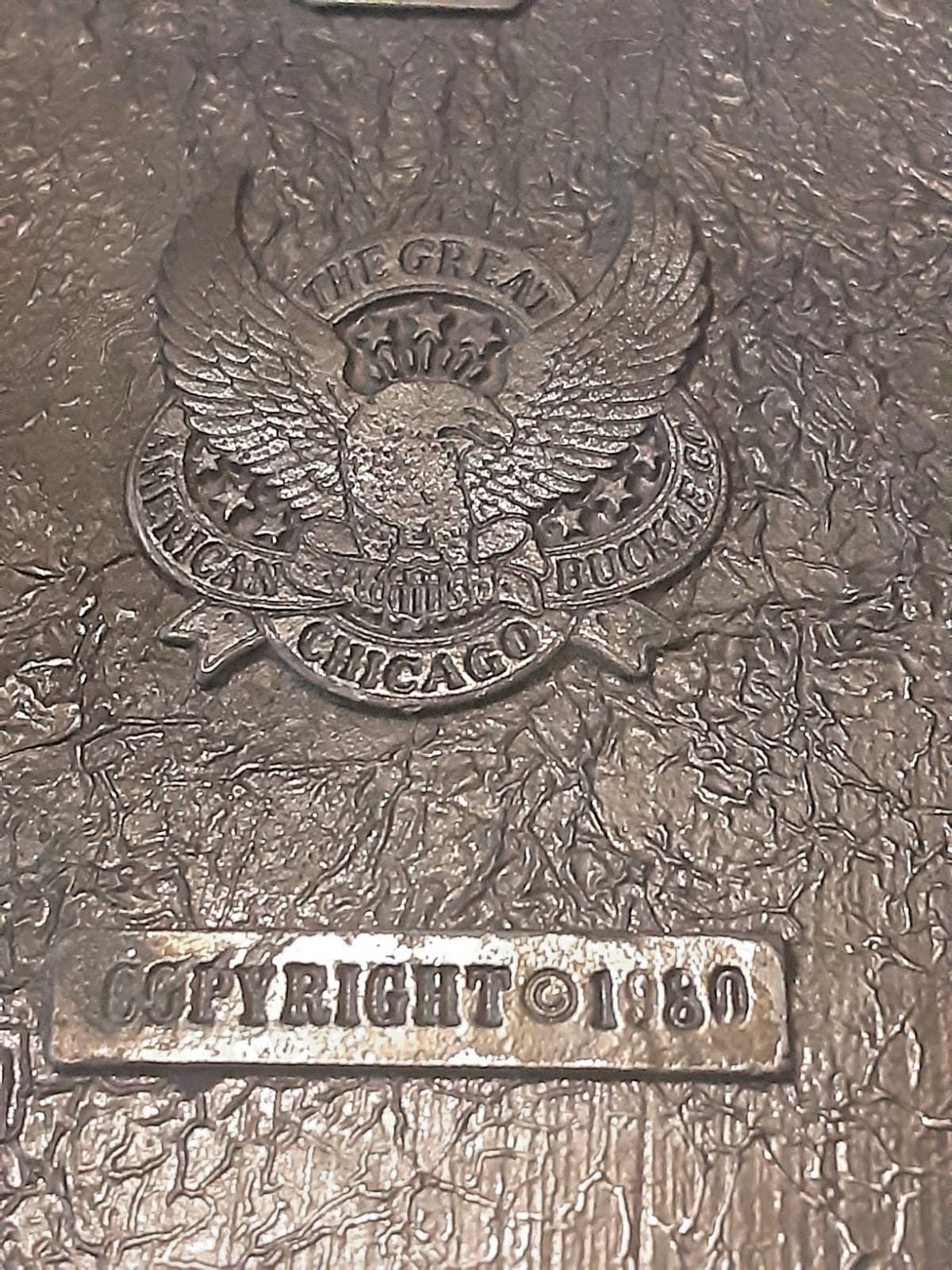 Flying Goose Western Belt Buckle Brass Great American Buckle Co Chicago 1980