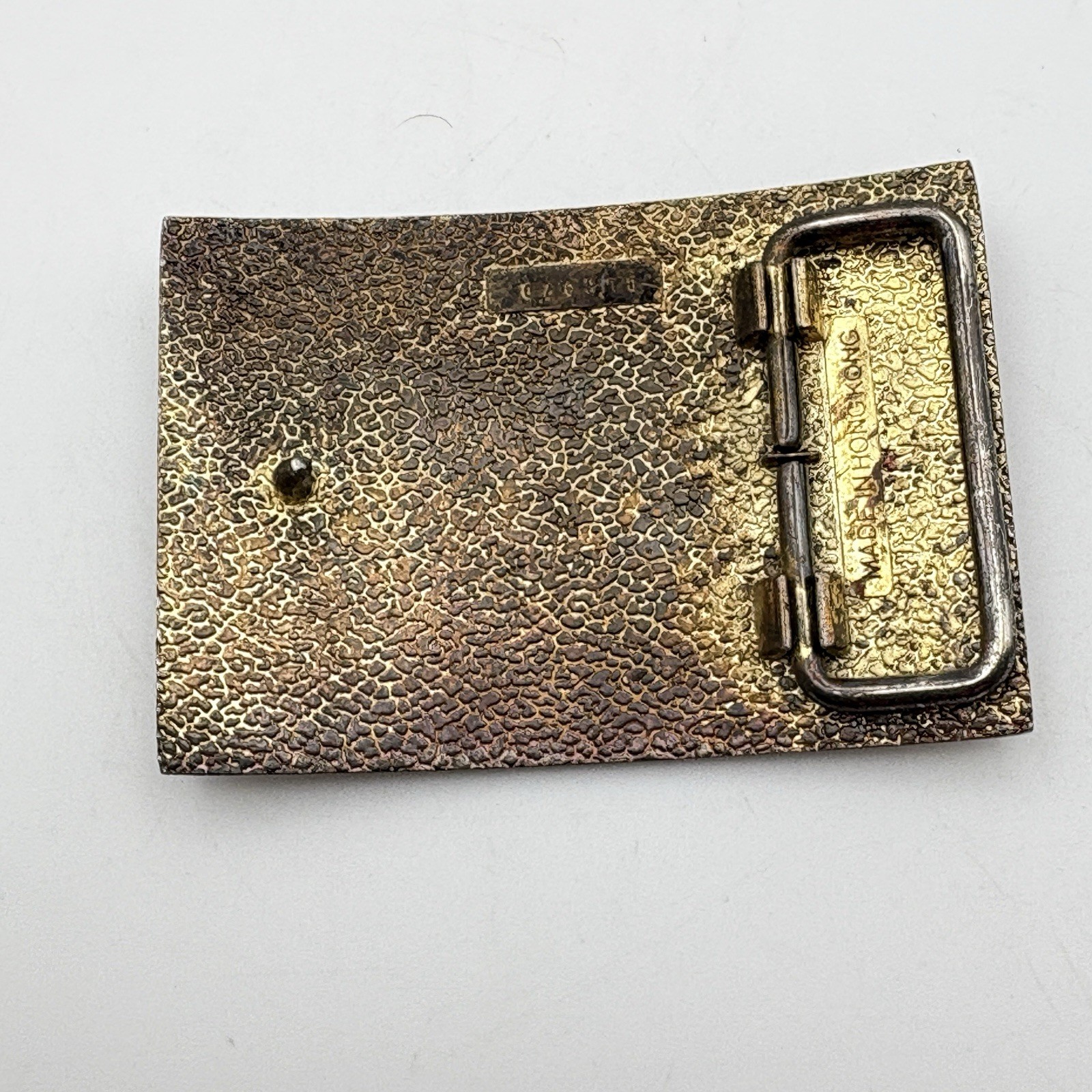 Vintage 1970s AHM 623 « E PLURIBUS UNUM » American Bald Eagle Brass Belt Buckle 3&Prime;