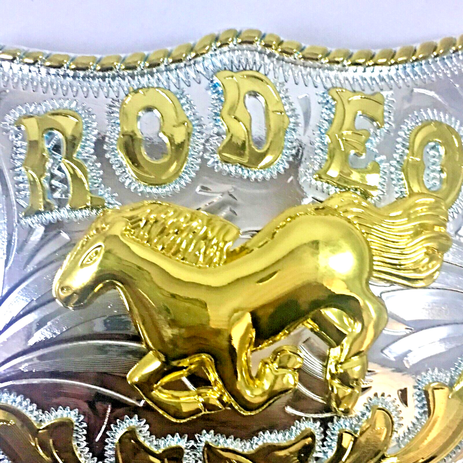 Men&rsquo;s Belt Western Style Buckle Shine RODEO HORSE buckle Hebilla
