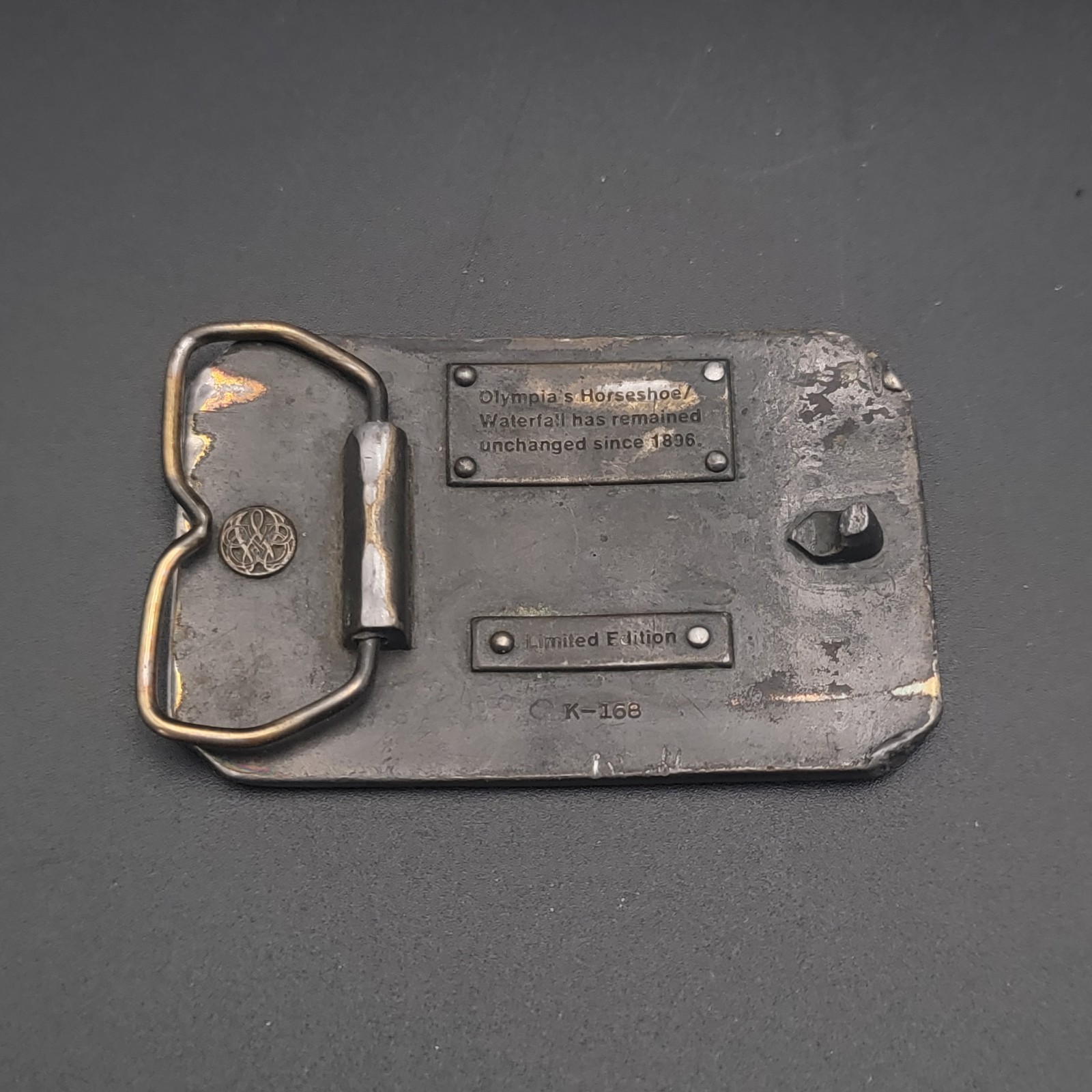 Bergamont Brass Olympia Beer Horseshoe Advertisement Belt Buckle Limited Edition