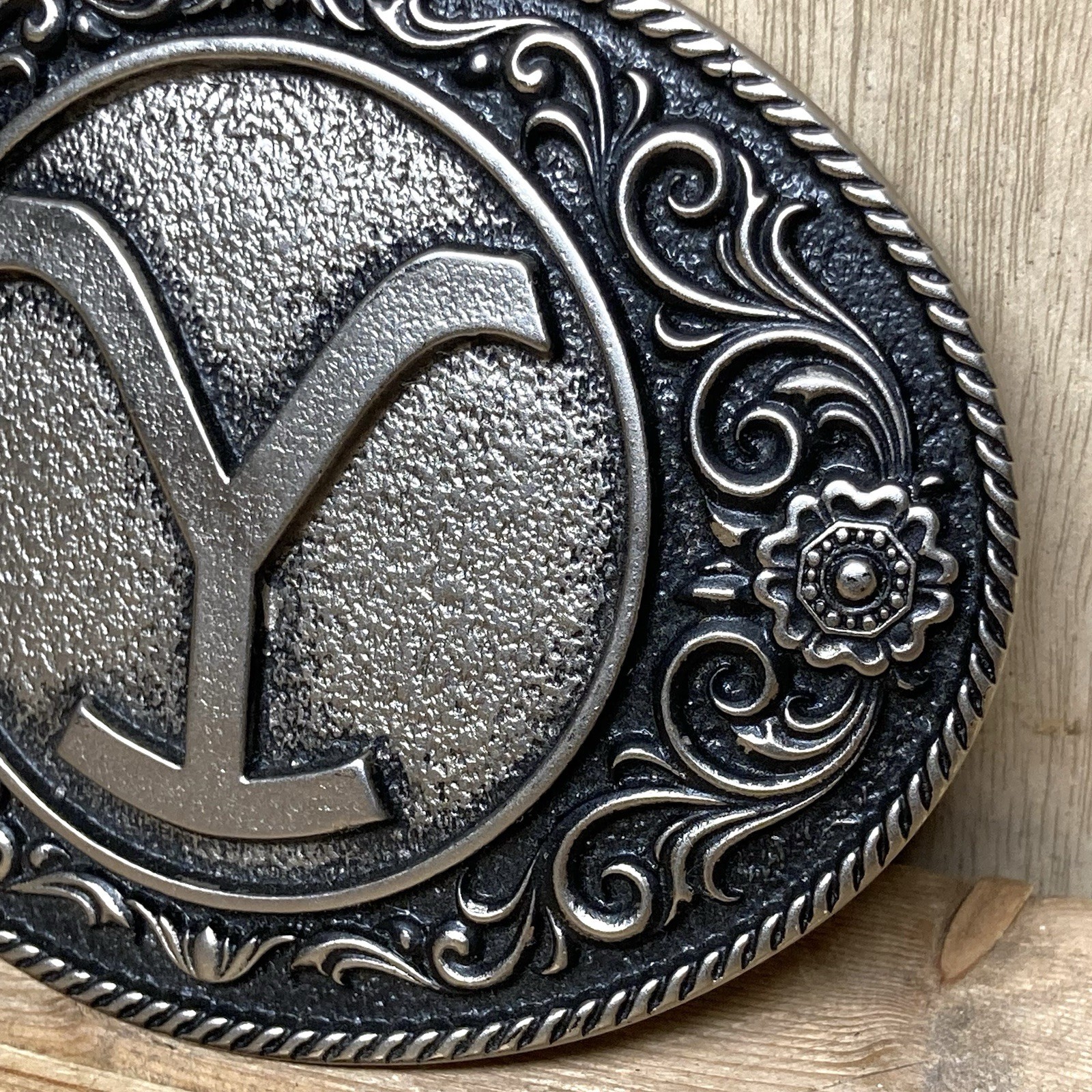 Montana Silversmiths Embellished Y Logo Attitude Belt Buckle