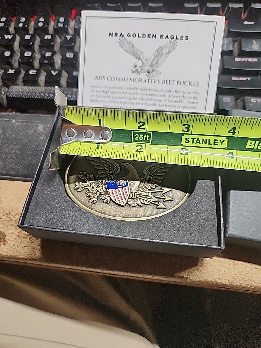 NRA Golden Eagles 2015 Commemorative Belt Buckle NEW