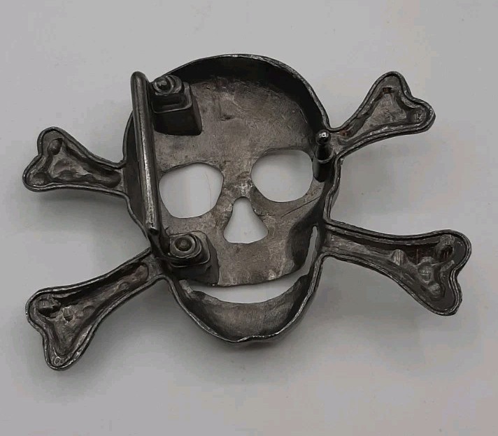 Skull Belt Buckle Skeleton Gothic Metal Biker 3d Authentic Punk Bones Death Drag