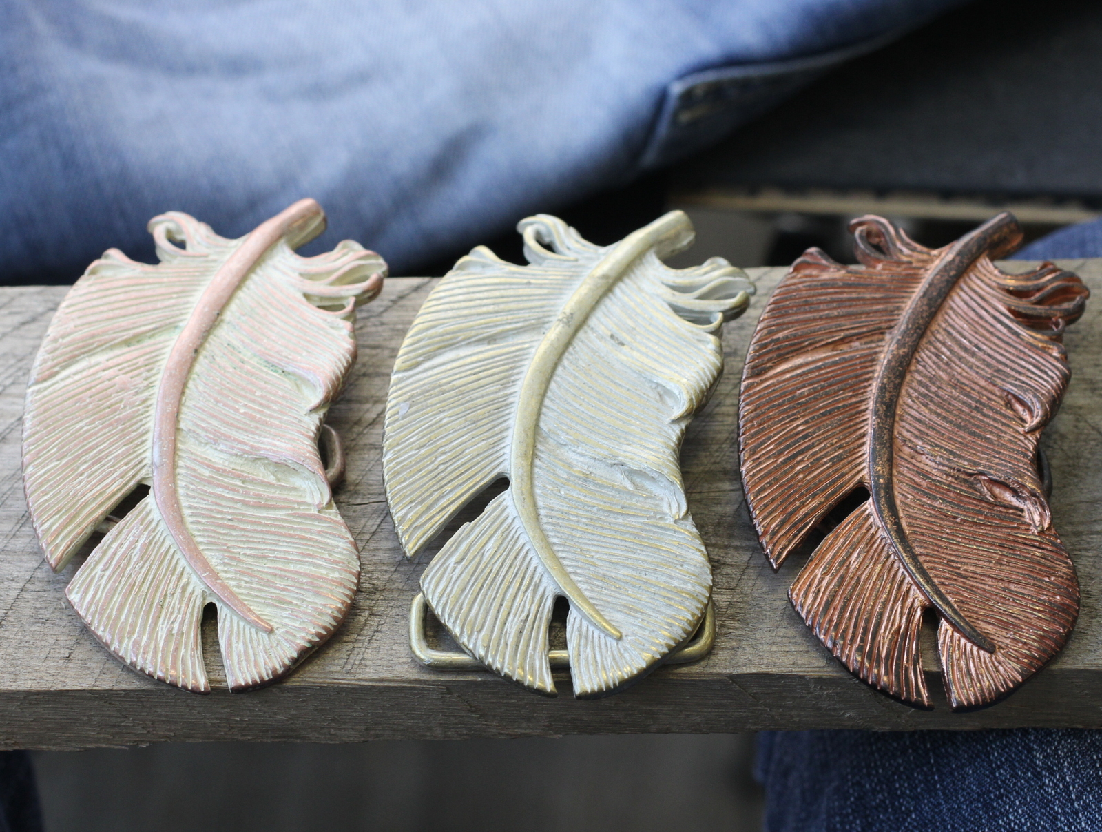 Belt buckle feather antique rose removable buckle buckle for 4 cm leather belt