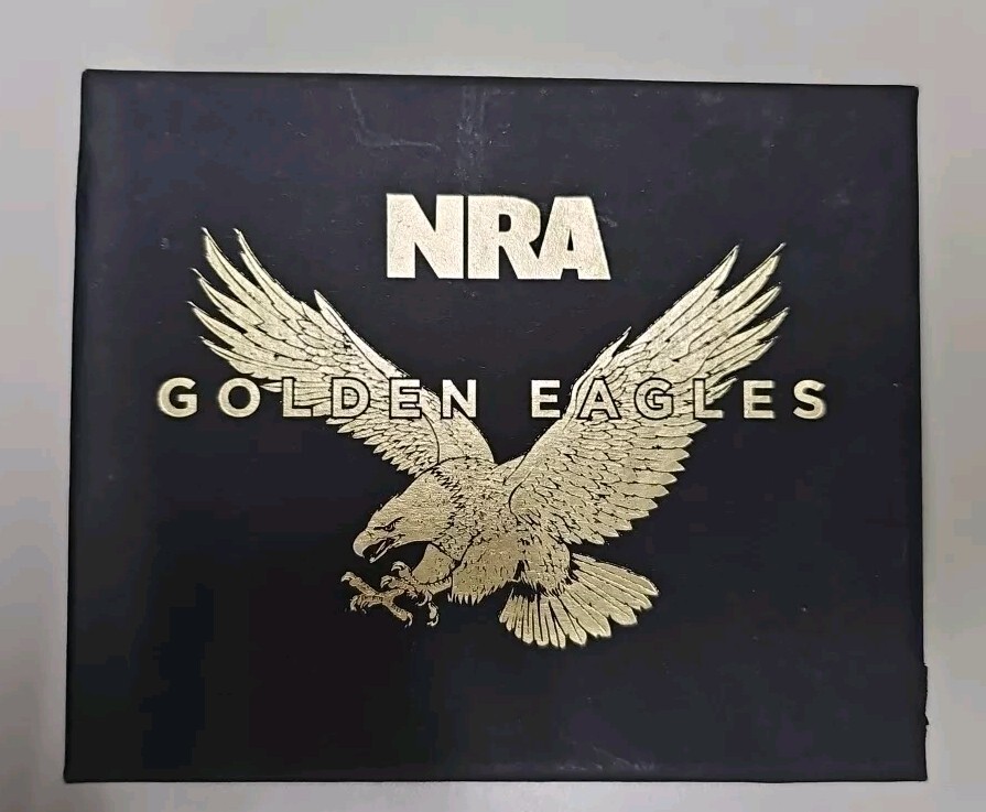 Vintage NRA Golden Eagles Belt Buckle New In Box Bronze Tone Appx 2.5 x 3.25&Prime;