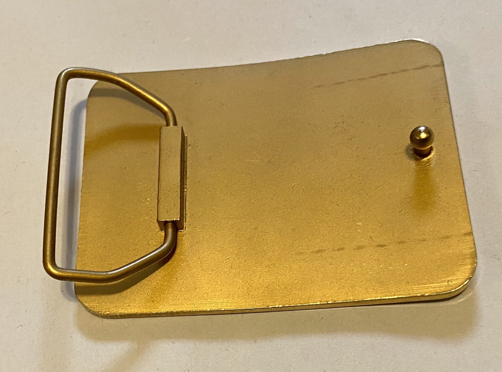 TANKCO ALASKA BRASS BELT BUCKLE OIL RIG DESIGN VINTAGE
