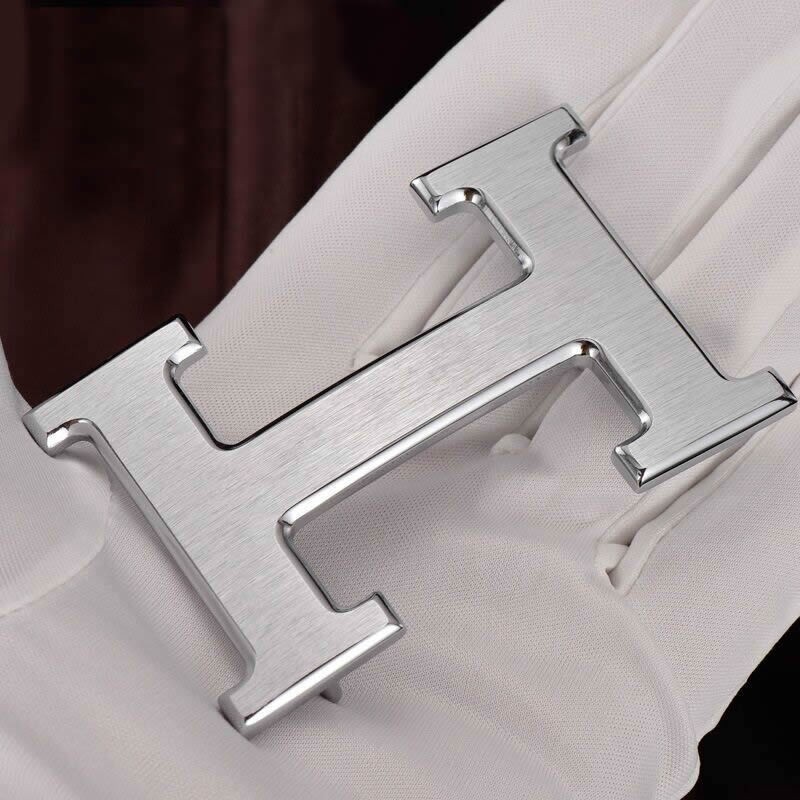 38mm H Silver Brushed Constance Belt Buckle