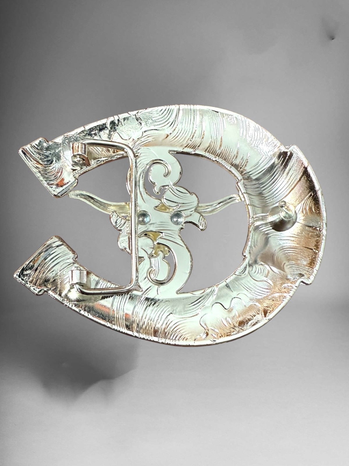Long Horn Bull Western Cowboy Belt Buckle Hebilla Vaquera Con Toro