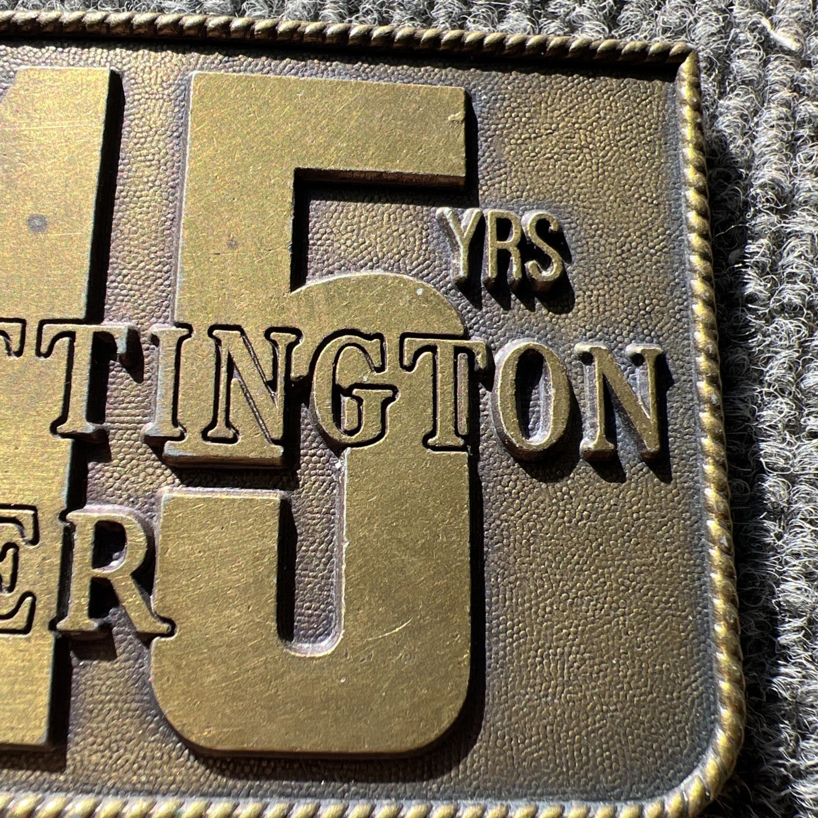 Vintage Belt Buckle NRA Whittington Center 15 years Brass Q739