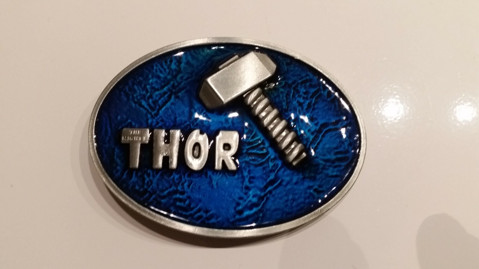 mighty THOR belt buckle full metal AVENGERS Ragnarok cosplay 3.5×2.6 inch