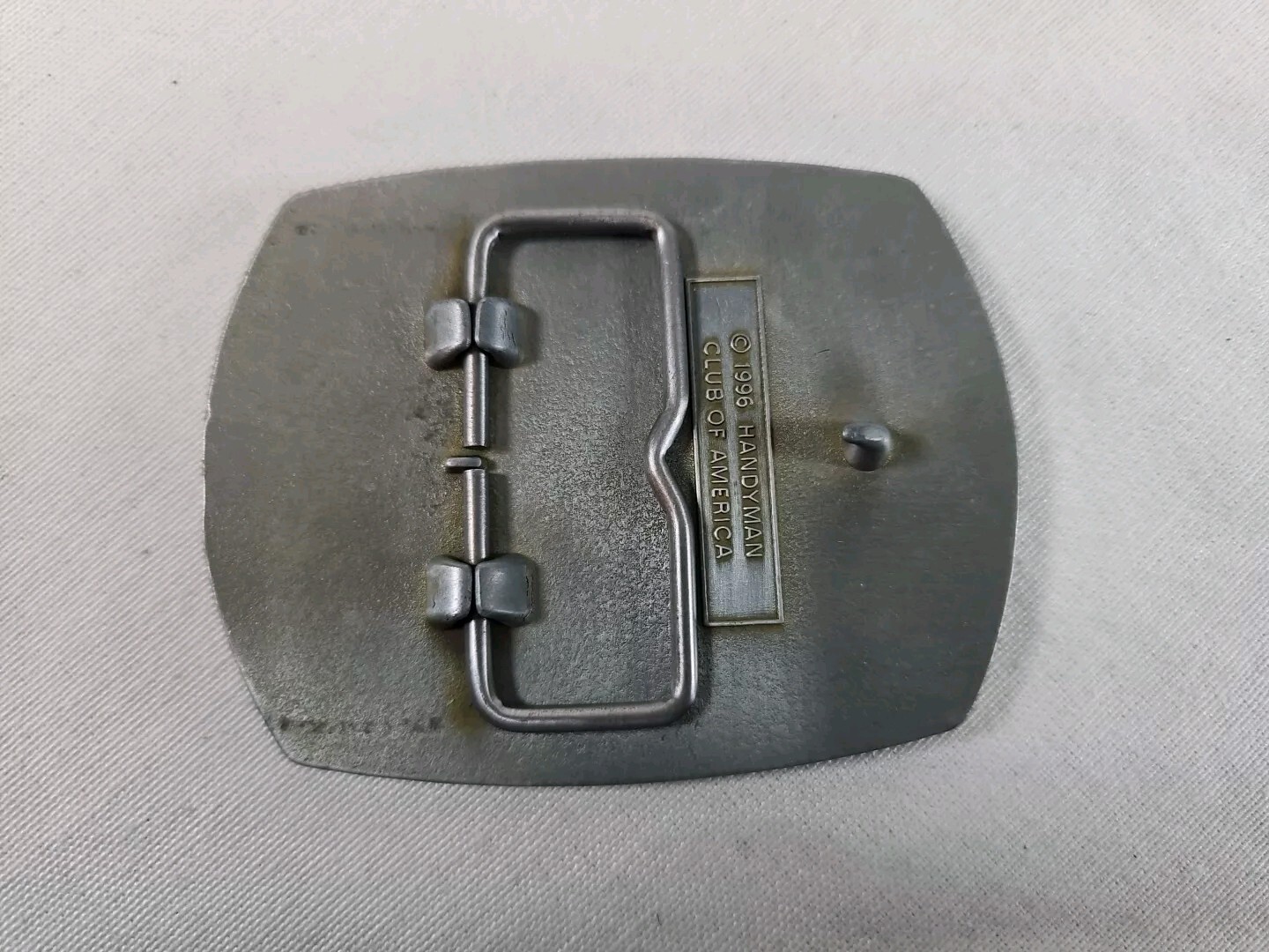 Vintage Handyman Club of America Life Member Pewter Belt Buckle 1996